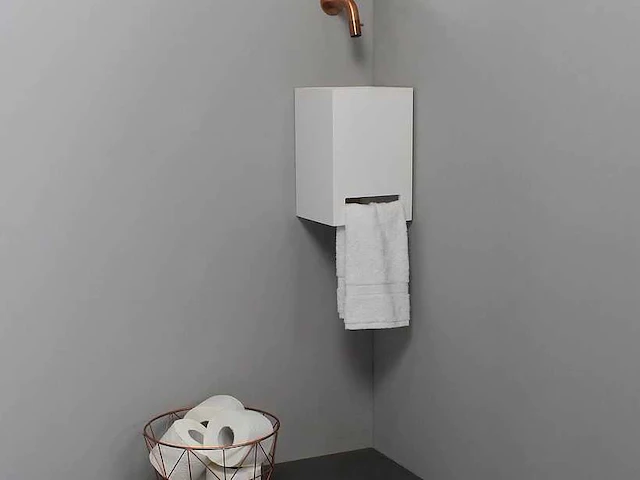 Ink fontein skyscraper polystone zonder kraangat inclusief handdoek uitsparing - afbeelding 3 van  6