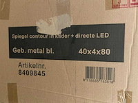Ink sp31 spiegel contour in kader + directe led 40x4x80cm - afbeelding 3 van  3