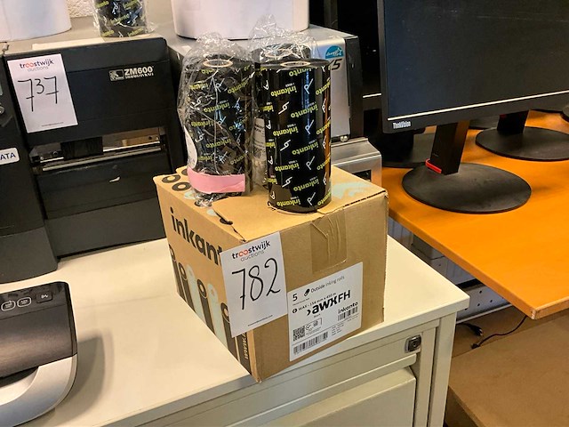 Inkanto awxfh inktrollen voor labelprinter (3x) - afbeelding 1 van  3