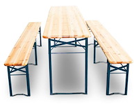 Inklapbare biertafel 220 cm incl. 2 banken - afbeelding 2 van  8