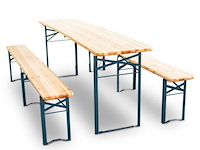 Inklapbare biertafel 220 cm incl. 2 banken - afbeelding 1 van  8
