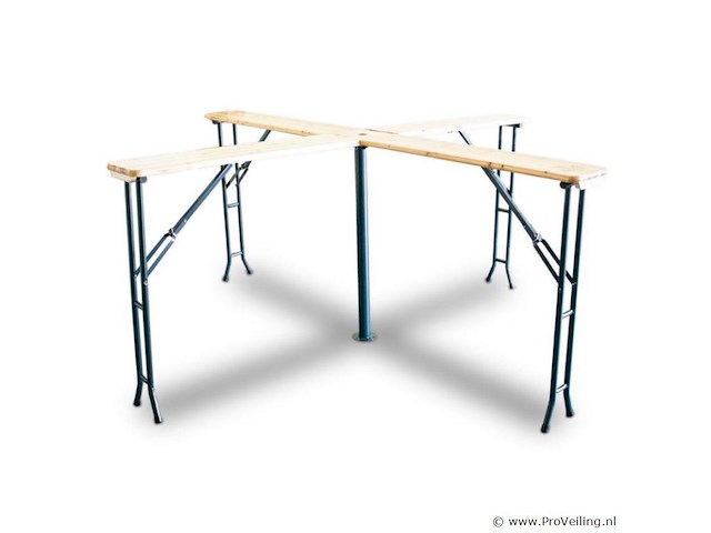 Inklapbare biertafel kruisvormig 241 cm - afbeelding 1 van  5