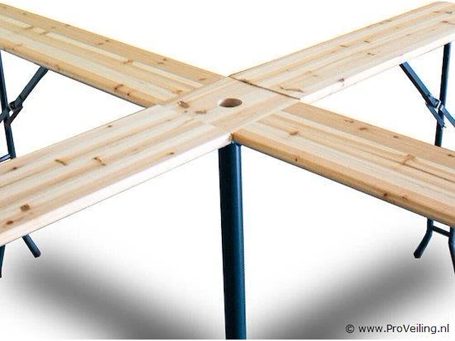 Inklapbare biertafel kruisvormig 241 cm - afbeelding 5 van  5