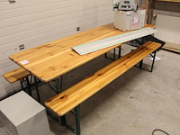 Inklapbare biertafelset. afmeting tafelblad 220 x 70 cm - afbeelding 1 van  3