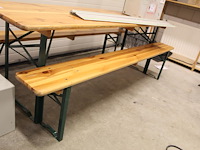 Inklapbare biertafelset. afmeting tafelblad 220 x 70 cm - afbeelding 2 van  3