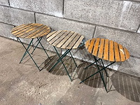 Inklapbare bistrotafel ø 60 cm (3x) - afbeelding 1 van  3