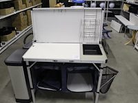 Inklapbare buitenkeuken met pedaalemmer. afm. 100 x 50 x 78 cm. margeproduct - afbeelding 1 van  3