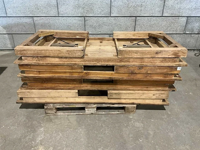 Inklapbare houten tafel (4x) - afbeelding 5 van  5