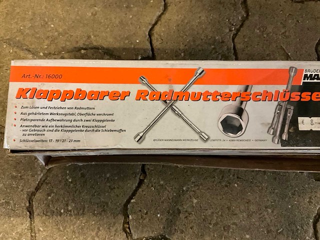 Inklapbare kruissleutel (3x) - afbeelding 2 van  2