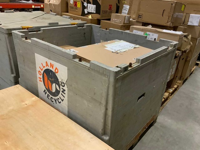 Inklapbare kunststof palletboxen (4x) - afbeelding 6 van  7