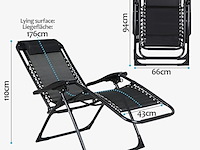 Inklapbare ligstoel miadomodo, snl-sw - afbeelding 1 van  4