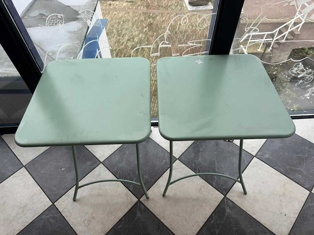 Inklapbare metalen tafel (2x) - afbeelding 2 van  4