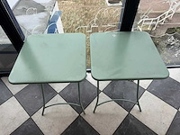 Inklapbare metalen tafel (2x) - afbeelding 2 van  4