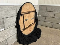Inklapbare restauranttafel met rok ø 180 cm (10x) - afbeelding 5 van  6