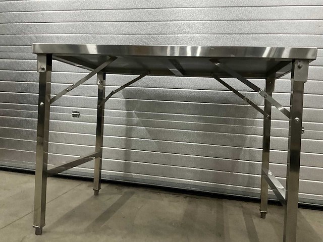 Inklapbare rvs werktafel - afbeelding 1 van  2