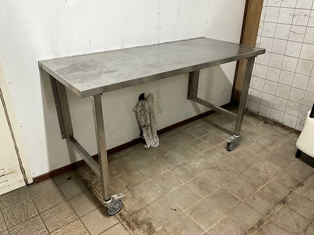 Inklapbare rvs werktafel - afbeelding 1 van  5