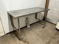 Inklapbare rvs werktafel - afbeelding 1 van  5