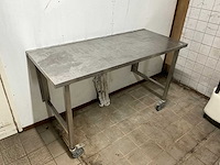 Inklapbare rvs werktafel - afbeelding 2 van  5