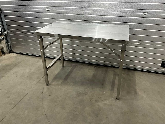 Inklapbare rvs werktafel - afbeelding 1 van  7