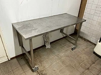 Inklapbare rvs werktafel - afbeelding 2 van  6