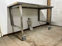 Inklapbare rvs werktafel - afbeelding 4 van  6
