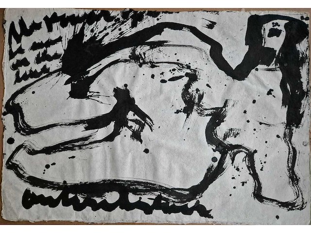 Inkt op handgeschept papier anton heijboer - afbeelding 1 van  3