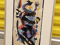 Inkt op papier schilderij, ernst vijlbrief - afbeelding 1 van  3