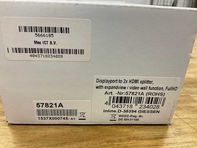 Inline displayport to 2x hdmi splitter - afbeelding 2 van  2