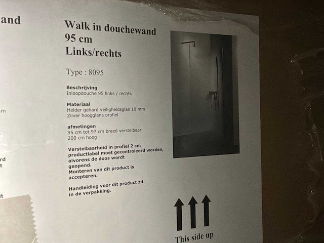 Inloop douchewand (4x) - afbeelding 1 van  3