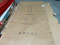 Inloopdouche - 100x200cm - helder glas - frame lines buitenzijde - antikalk - mat zwart - afbeelding 2 van  2