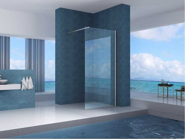 Inloopdouche 100x200 cm helder glas chroom profiel - afbeelding 1 van  2