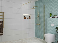 Inloopdouche 120x200cm helder glas profiel goud - afbeelding 1 van  1