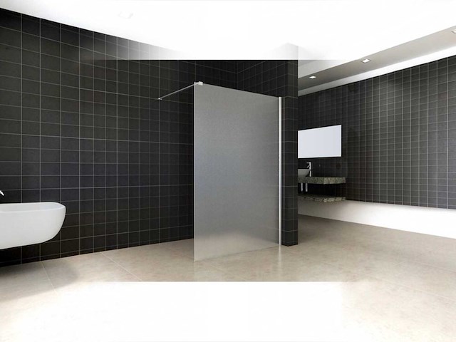 Inloopdouche 140x200cm antikalk glas 10mm - afbeelding 1 van  3