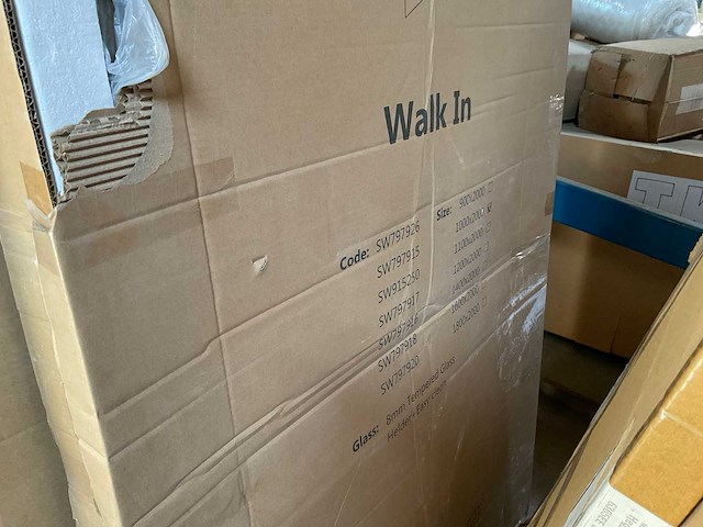 Inloopdouche glasplaat antikalk veiligheidsglas 100x200cm - afbeelding 3 van  3