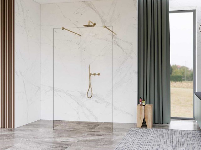 Inloopdouche glasplaat antikalk veiligheidsglas 100x200cm - afbeelding 2 van  2