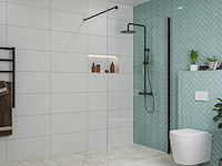 Inloopdouche helder glas zwart 110x200 cm - afbeelding 1 van  1