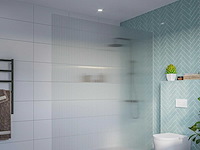 Inloopdouche paneel 8mm easy clean ribbel glas 180x200cm - afbeelding 1 van  2