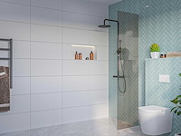 Inloopdouche paneel 8mm easy clean rookglas 50x200cm - afbeelding 1 van  2