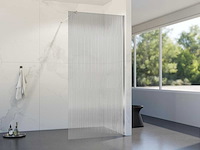 Inloopdouche ribbelglas chroom 70x200 cm - afbeelding 1 van  2