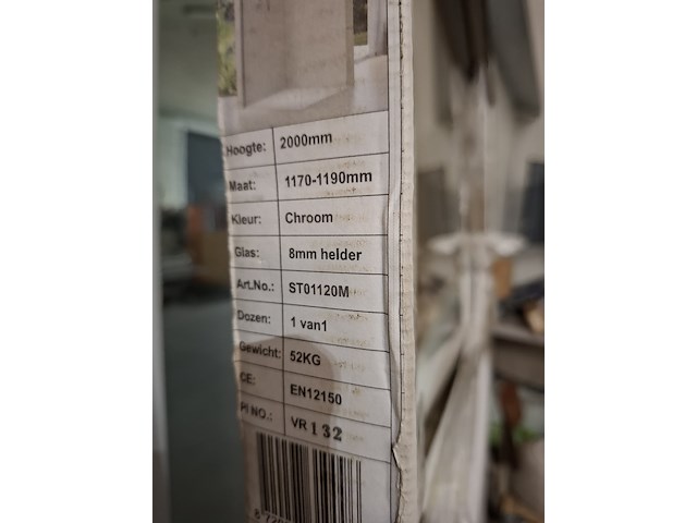 Inloopdouche vanrijn, st01120m, chroom - afbeelding 3 van  3