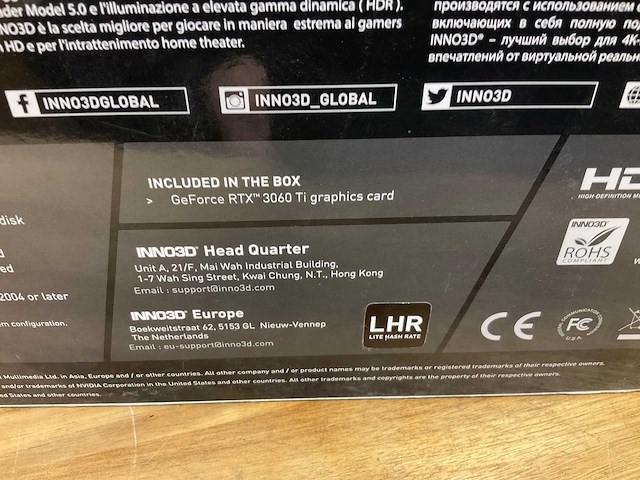 Inno3d ichill geforce rtx 3060ti videokaart - afbeelding 4 van  5