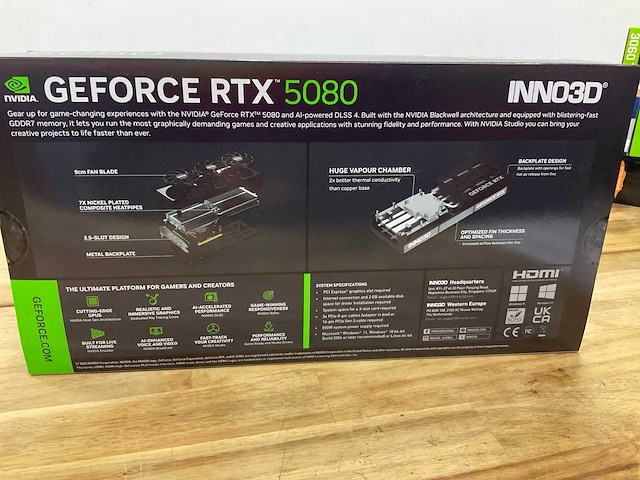 Inno3d nvidia geforce rtx 5080 videokaart - afbeelding 2 van  5
