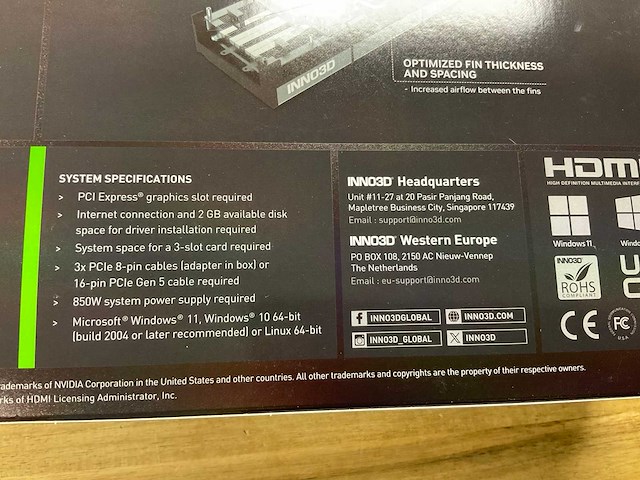 Inno3d nvidia geforce rtx 5080 videokaart - afbeelding 3 van  5