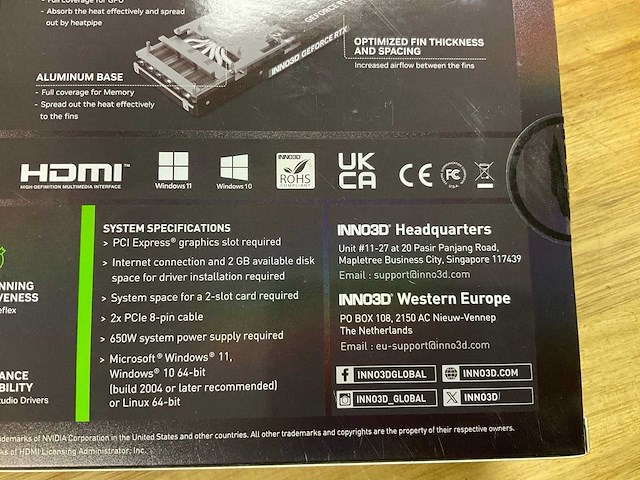Inno3d twin x2 oc nvidia geforce rtx 5070 videokaart - afbeelding 3 van  4