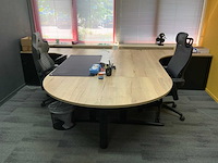 Inofec dubbele werkplek opstelling met kantoorkast - afbeelding 6 van  13