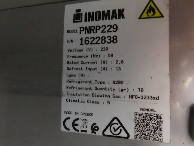 Inomak - pnrp229 - koelwerkbank - afbeelding 2 van  2