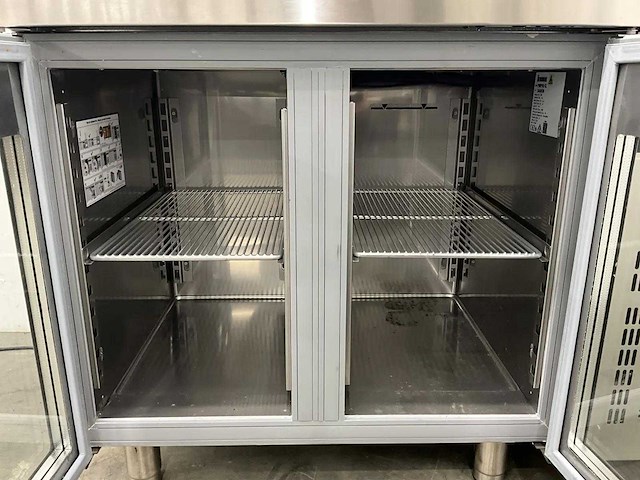 Inomak - pnrp99/gl - rvs koelwerkbank met glasdeuren - afbeelding 7 van  8