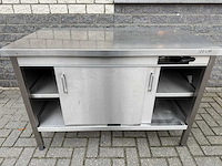 Inox - 128x70 hoogte vertselbaar - rvs werktafel - afbeelding 1 van  3