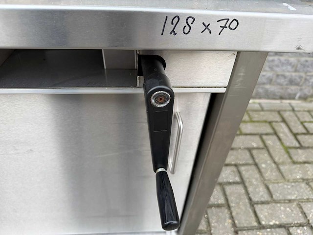 Inox - 128x70 hoogte vertselbaar - rvs werktafel - afbeelding 3 van  3