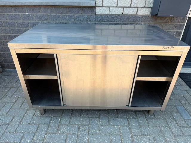 Inox - 140x70 - rvs werktafel - afbeelding 2 van  3